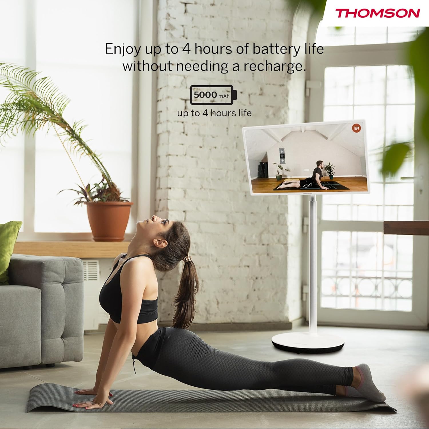 Thomson Go 32-Inch TV (81 cm), TV Android Portable - HD Ready (1366x768), Voice Control, Bluetooth 5.1, Wi-Fi, hotspot function, battery life up to 4 hours