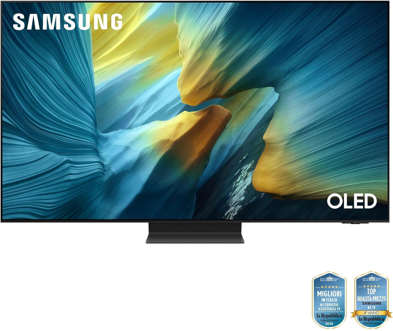 OLED 4K Vision AI Smart TV 65'' QE65S95FAEXZT, NQ4 AI Gen4 Processor, 4K AI Upscaling, Glare Free, Dolby Atmos & OTS+, Infinity One Design, Entertainment Package, 2025