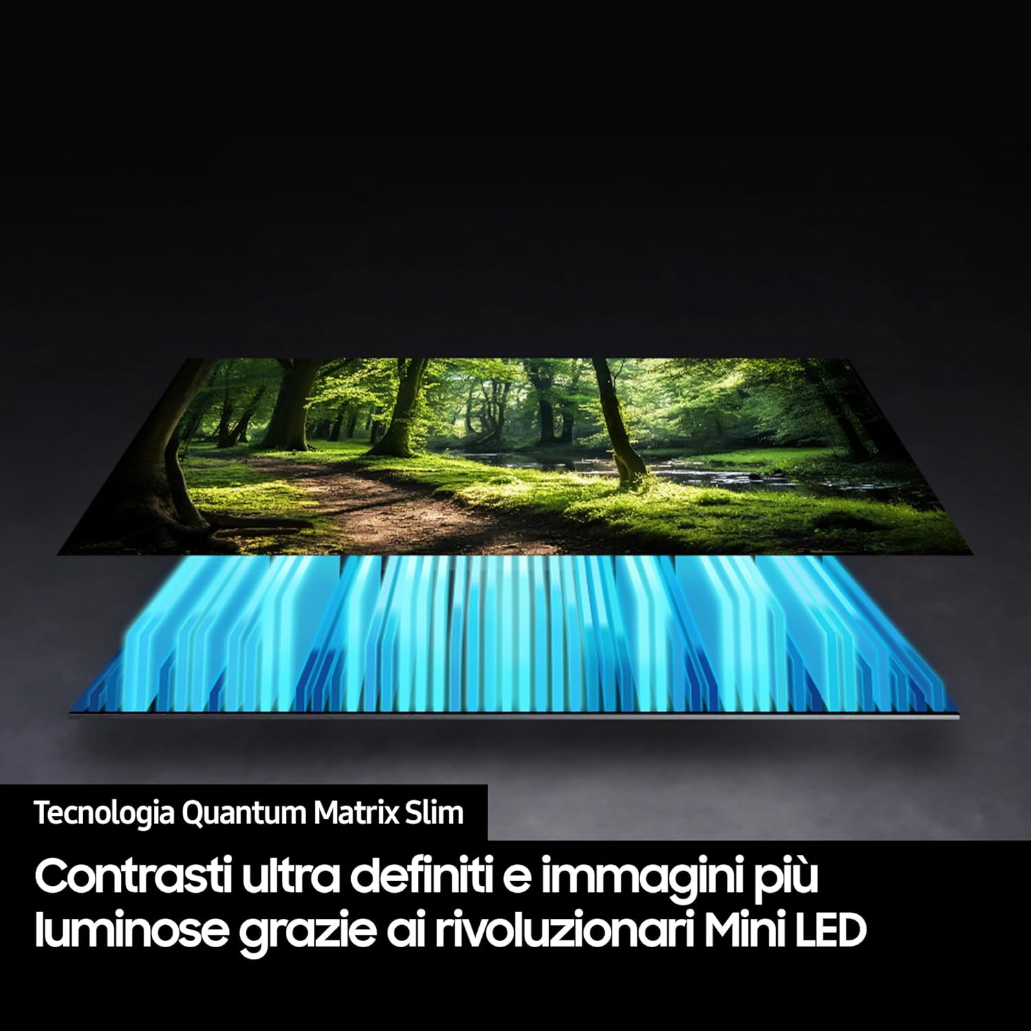 Neo QLED 4K Vision AI Smart TV 55'' QE55QN74FATXZT Mini LED, NQ4 AI Gen2 Processor, AI Upscaling, Motion Xcelerator 144 Hz, Technology Quantum Matrix Slim, OTS Lite, AirSlim Design, 2025