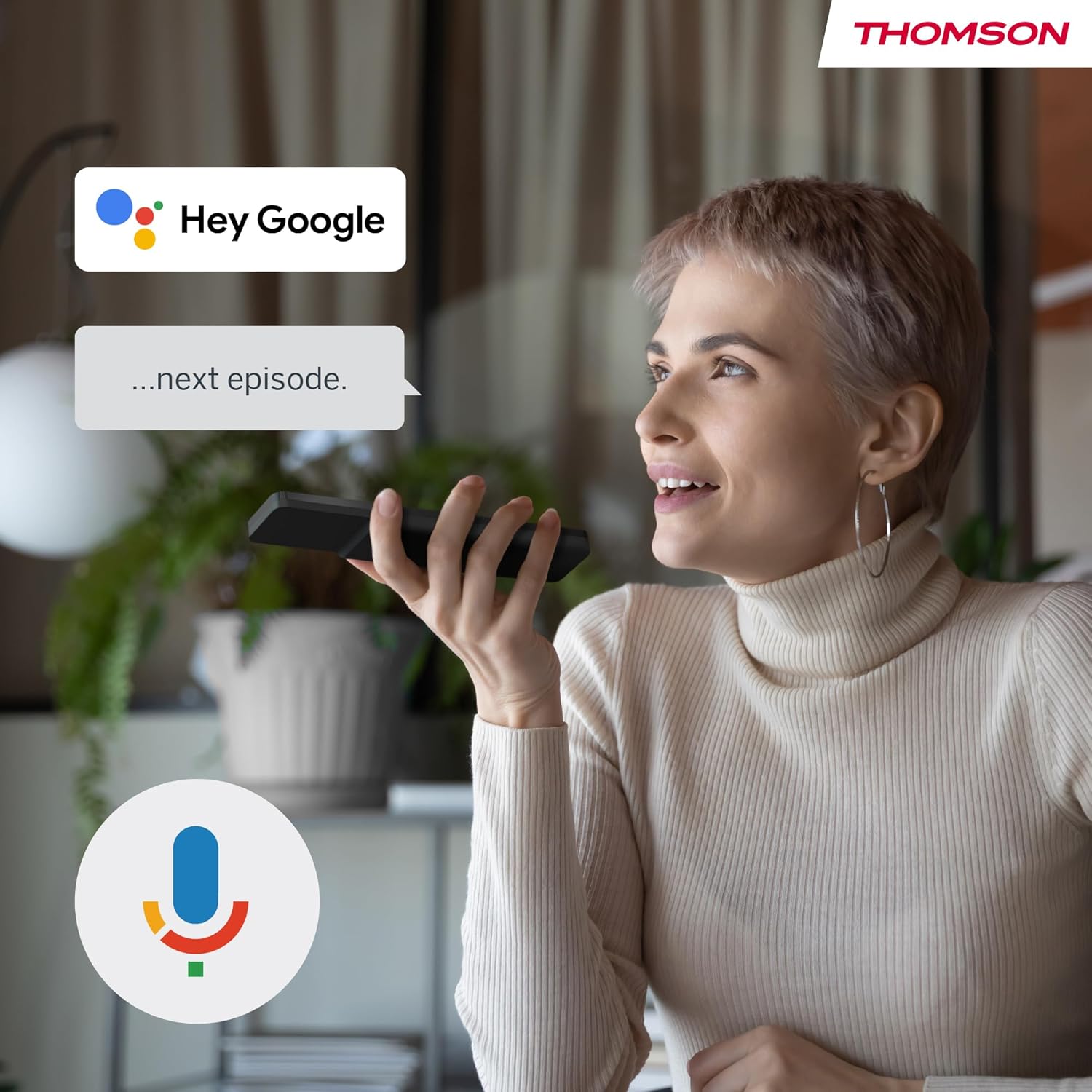 Thomson 43 Inch (109cm) 4K Ultra HD White Smart Google TV, Wi-Fi, Dolby Audio, HDR10, Bluetooth 5.1, Triple-Tuner (Cable/Satellite/Antenna), HDMI, CI+, A+ Panel - 43UG4S14W