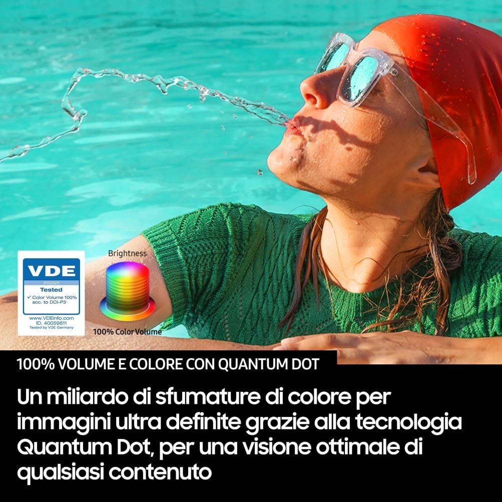 QLED 4K Vision AI Smart TV 43'' QE43Q8FAAUXZT, Q8F, Q4 AI Processor, 4K Upscaling, OTS Lite, Air Slim Design, 100% Color Volume with Quantum Dot, Entertainment Package, 2025